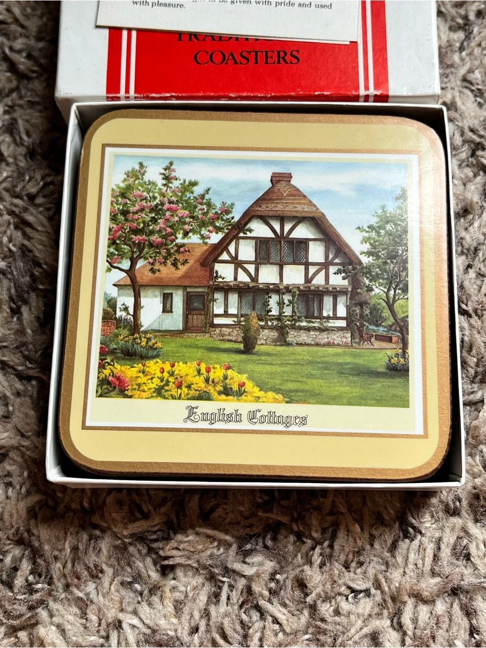 Pimpernel 6 English Cottages Deluxe Finish Coasters 4 1/8